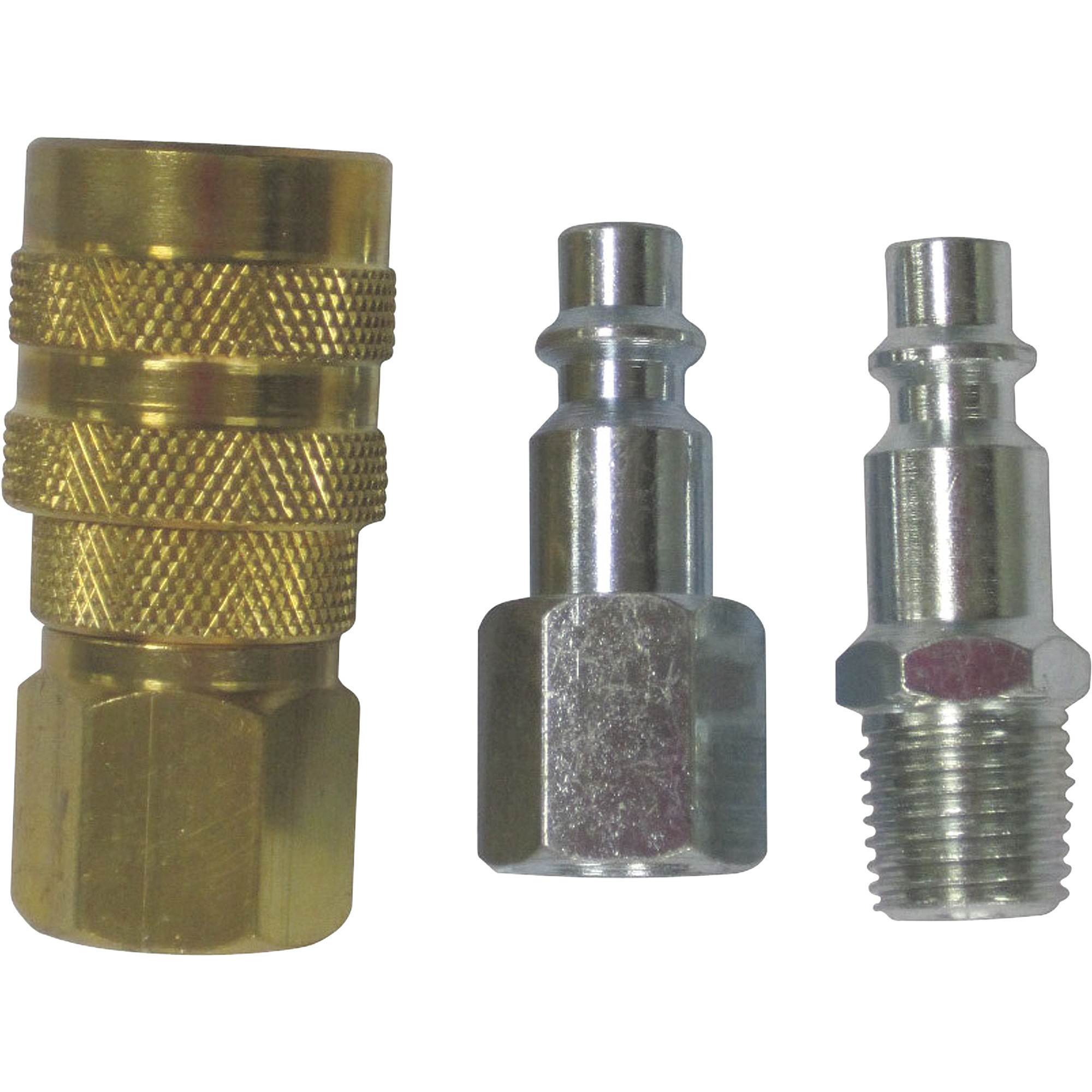 Klutch 1/4in. Air Coupler Set, 3-Pc.